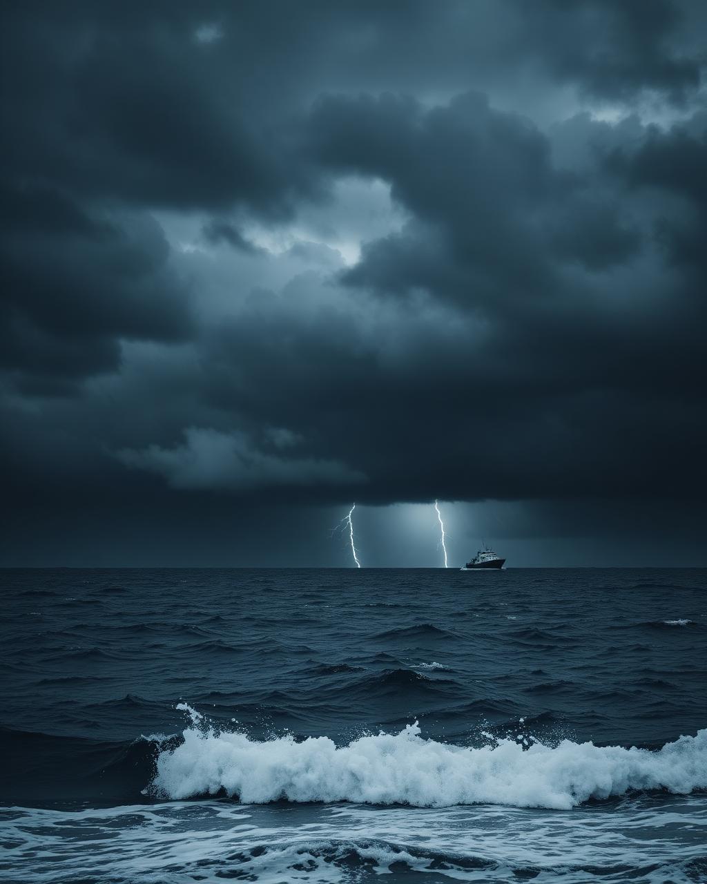 Storm at sea