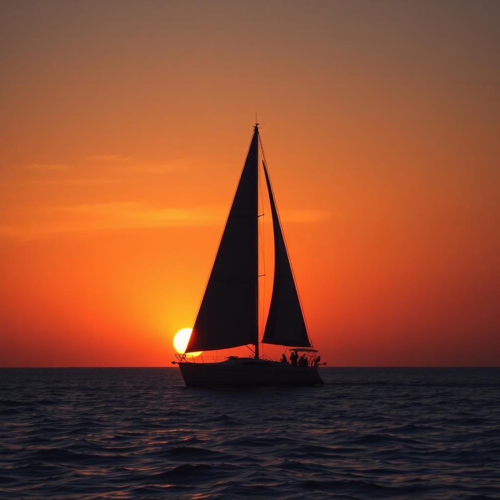 Sailboat at sunset